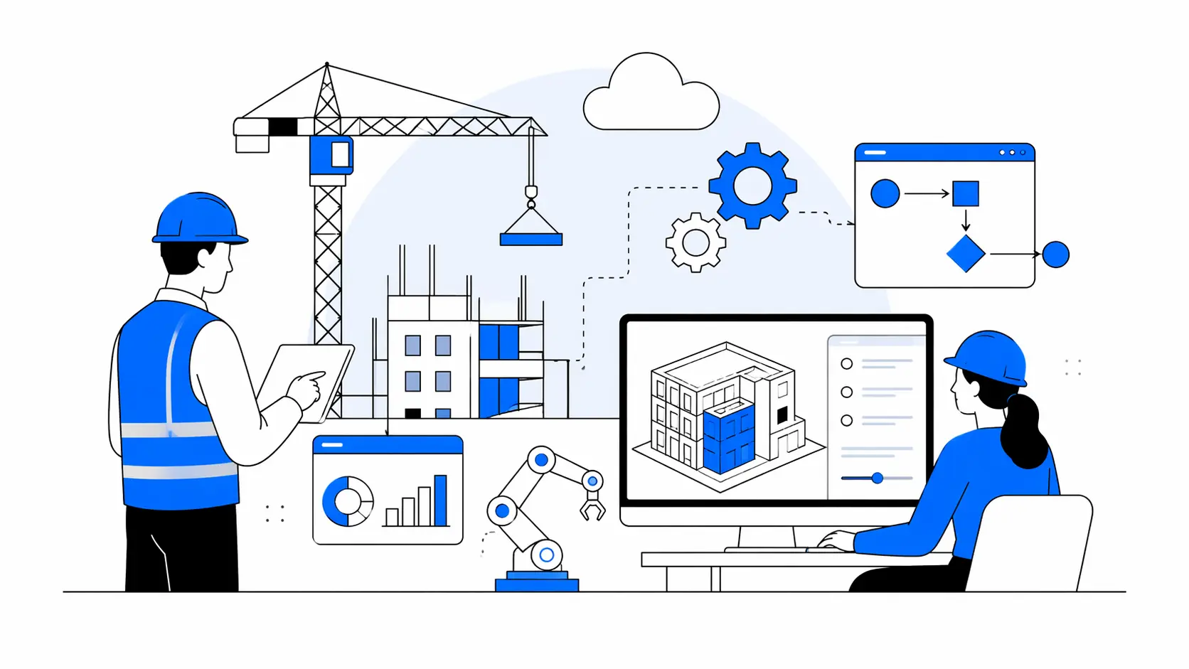 Автоматизация строительного процесса: как BIM, ERP и цифровые технологии снижают затраты, ускоряют проекты и повышают контроль